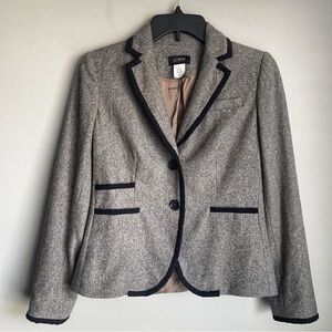 J. Crew Gray Tailored Blazer with Notched Lapels